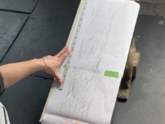 文字を写す 文字を写す/文字彫刻(字彫り)の工程